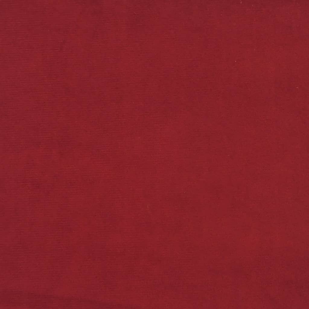 2-seater sofa bed in red velvet