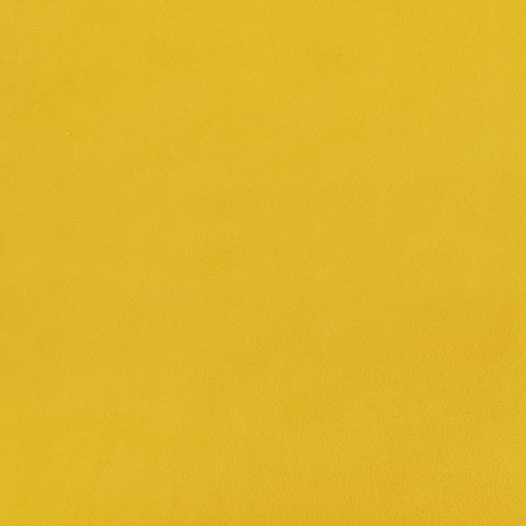 Sofá-cama de 2 lugares veludo amarelo