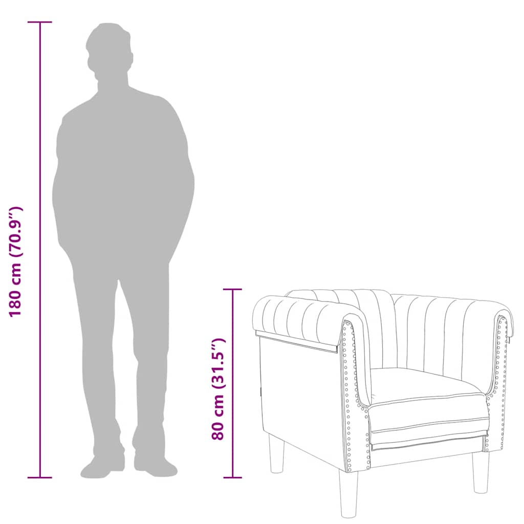 Light grey velvet armchair