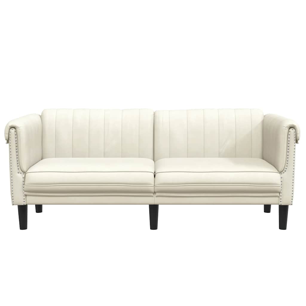 2-seater cream velvet sofa