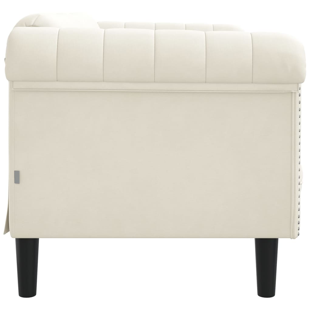 2-seater cream velvet sofa