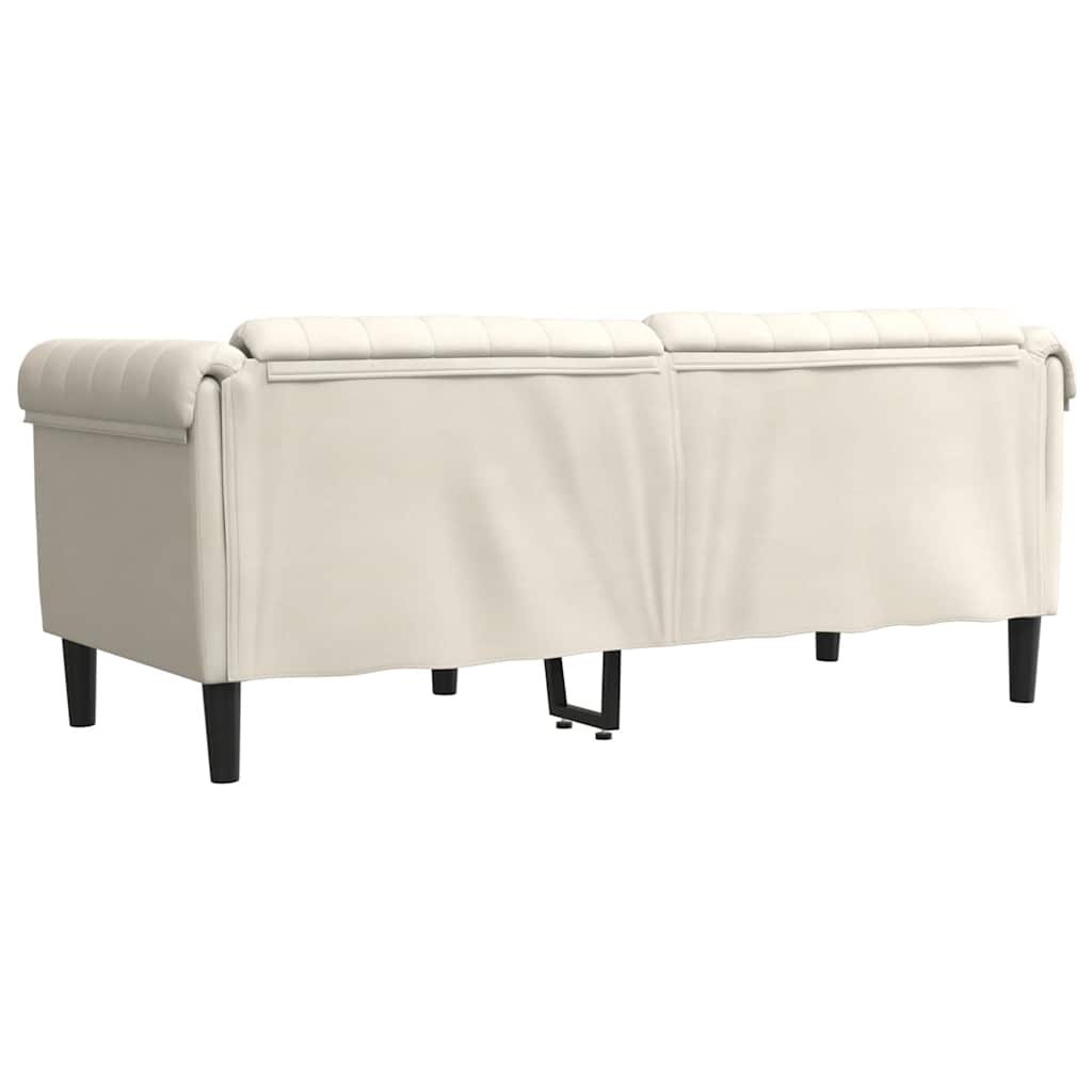 2-seater cream velvet sofa