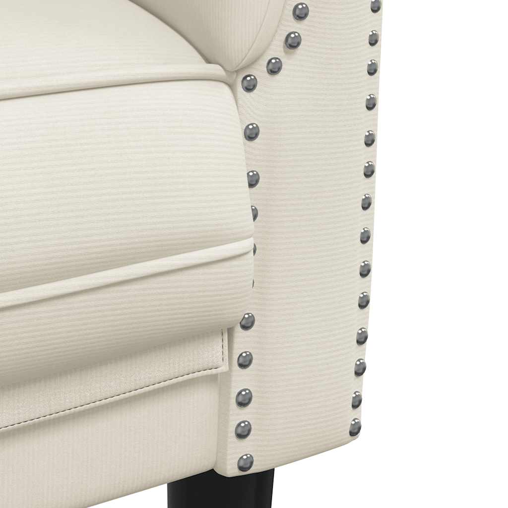 2-seater cream velvet sofa