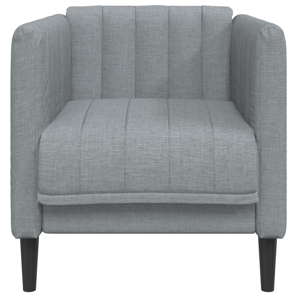 Light grey fabric armchair