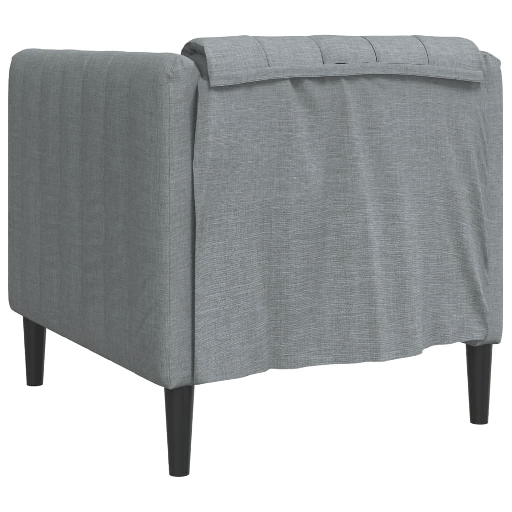 Light grey fabric armchair