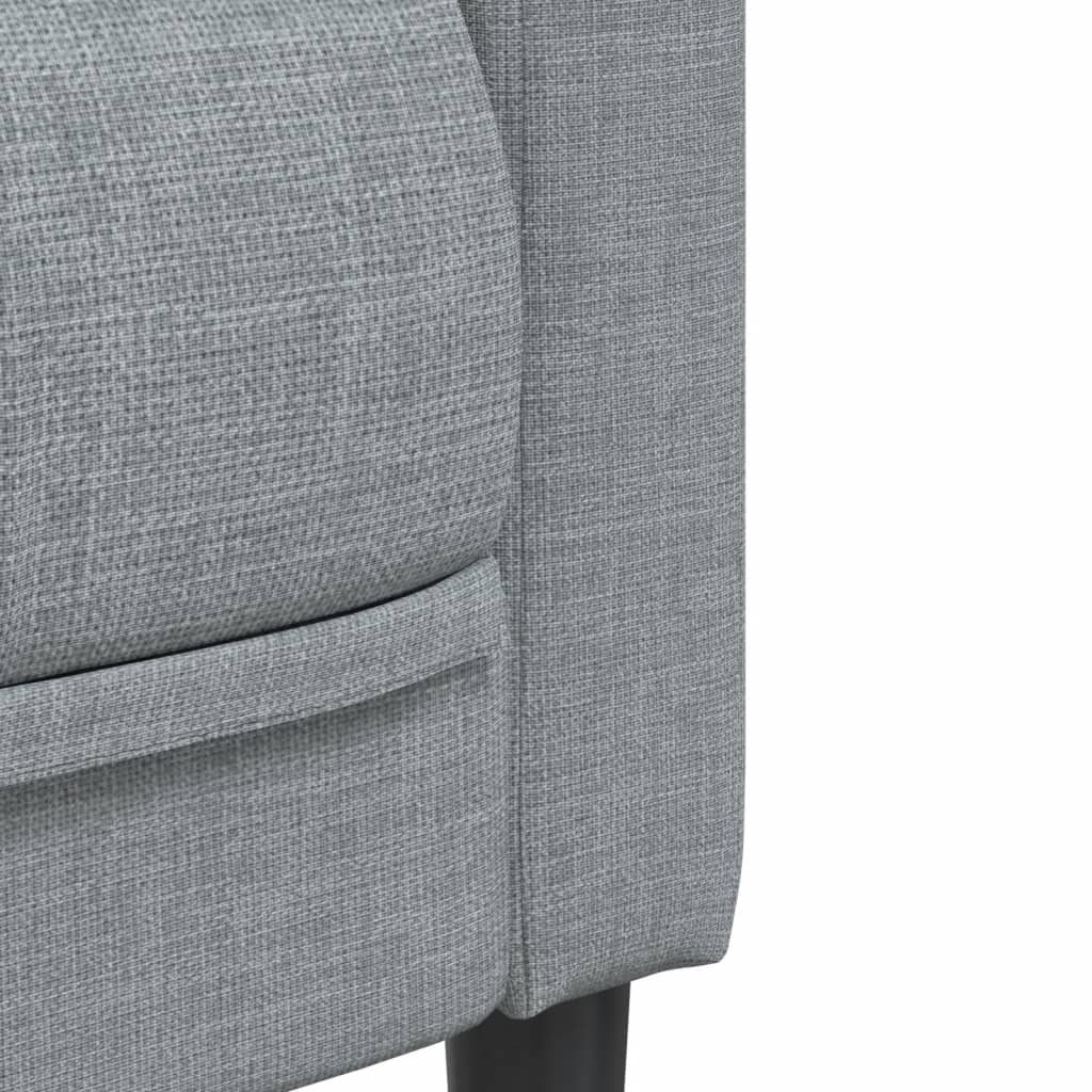 Light grey fabric armchair