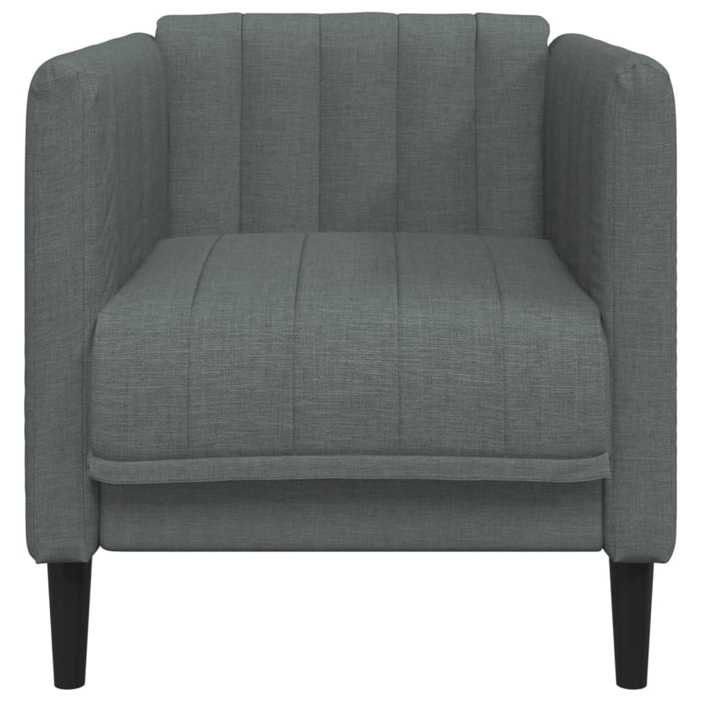 Dark grey fabric armchair