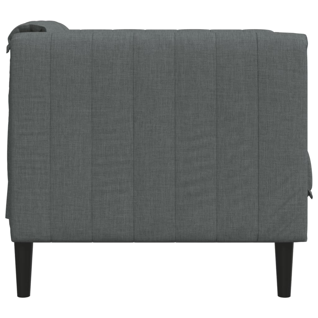Dark grey fabric armchair
