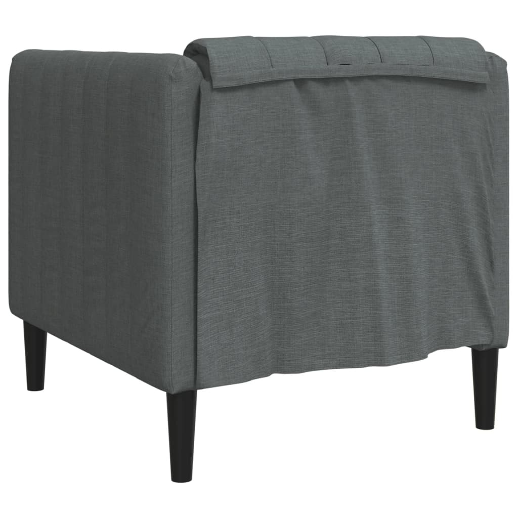 Dark grey fabric armchair