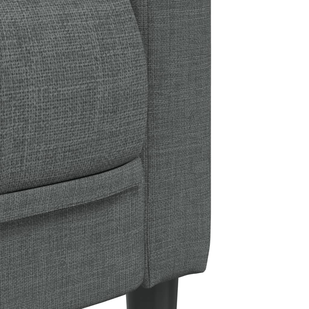 Dark grey fabric armchair