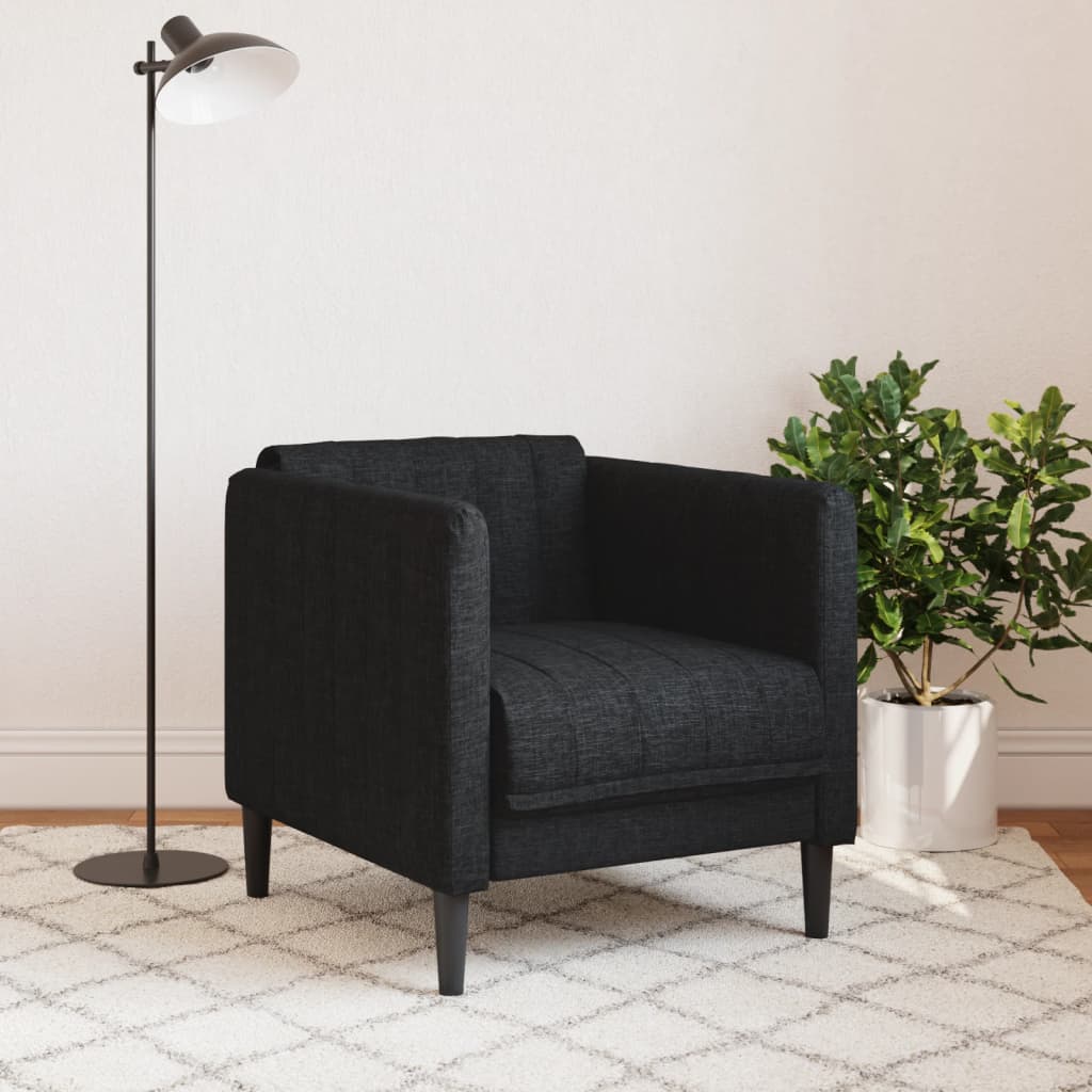 Black fabric armchair