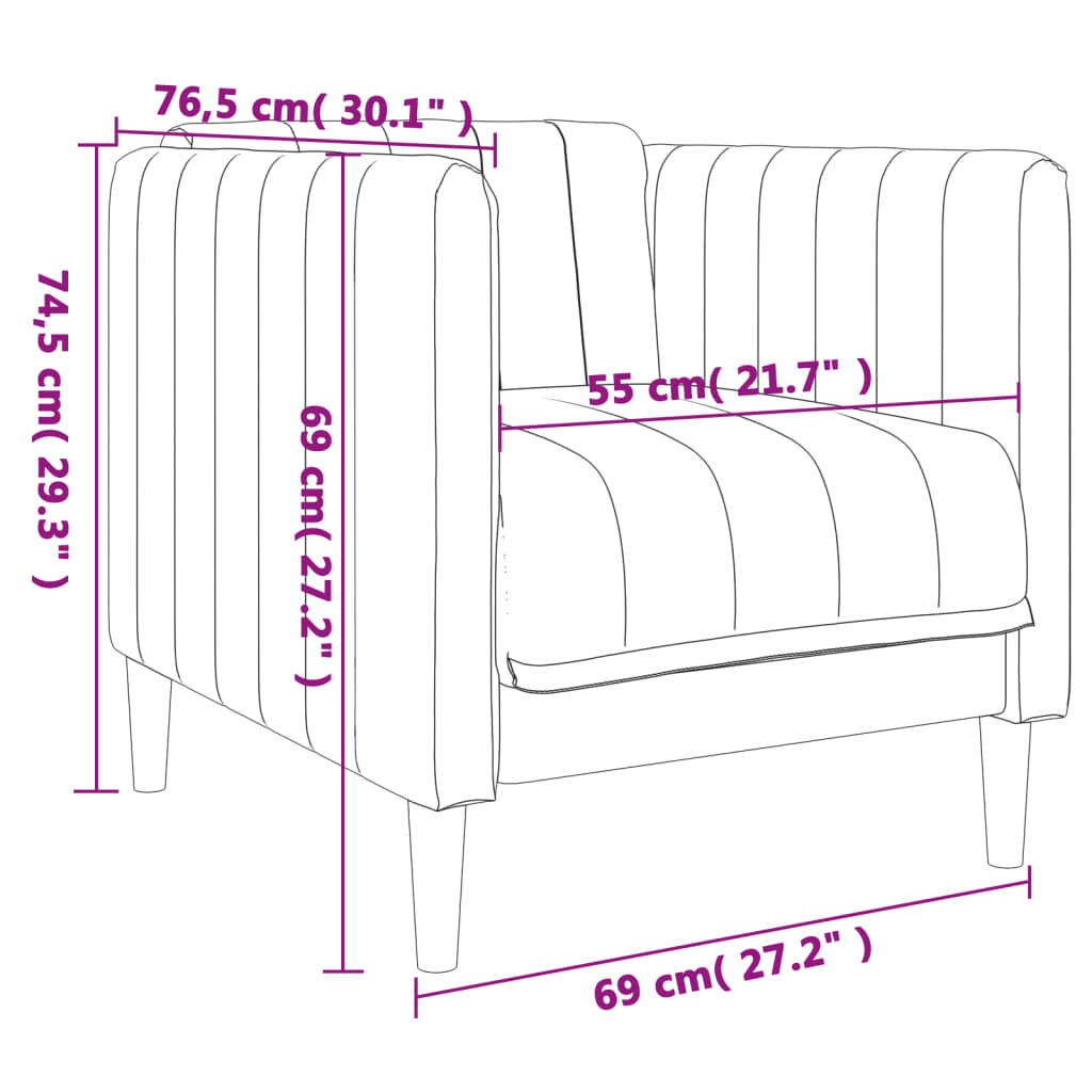 Black fabric armchair