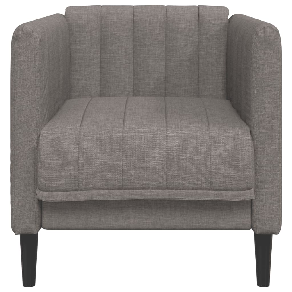 Gray-brown fabric armchair