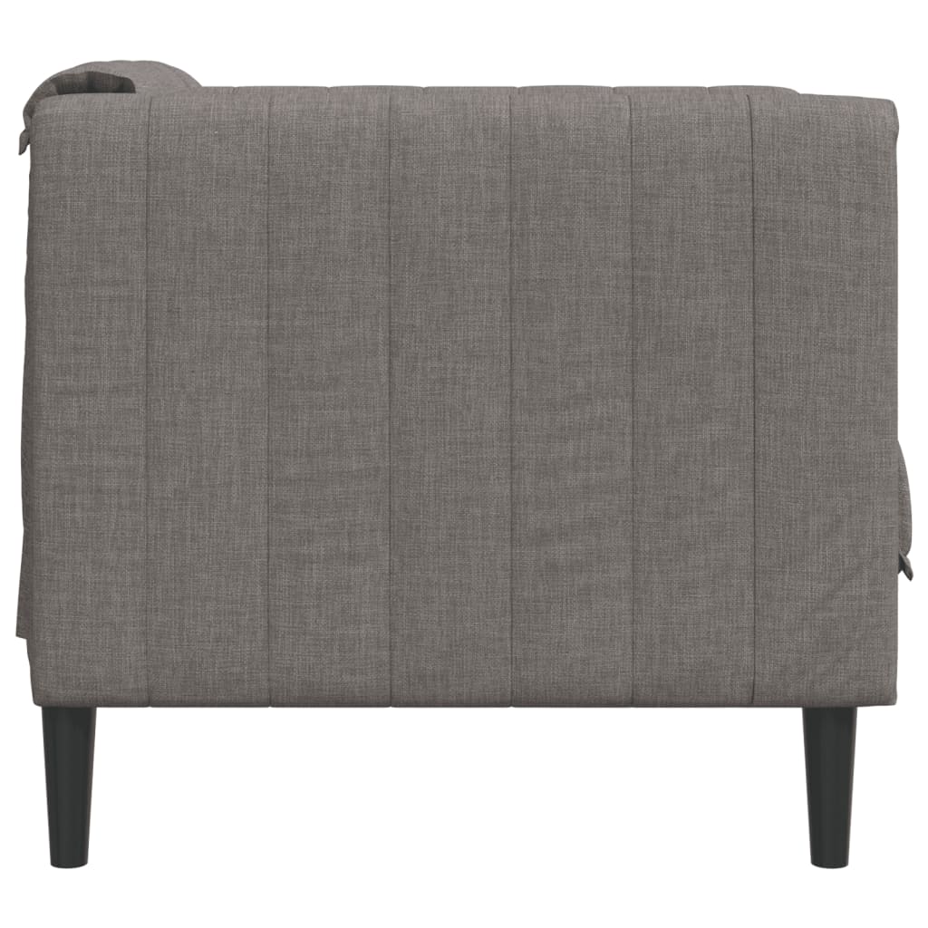 Gray-brown fabric armchair