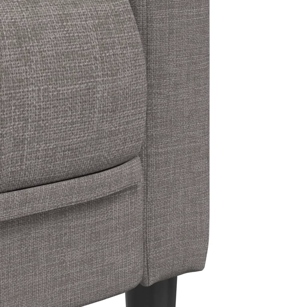 Gray-brown fabric armchair