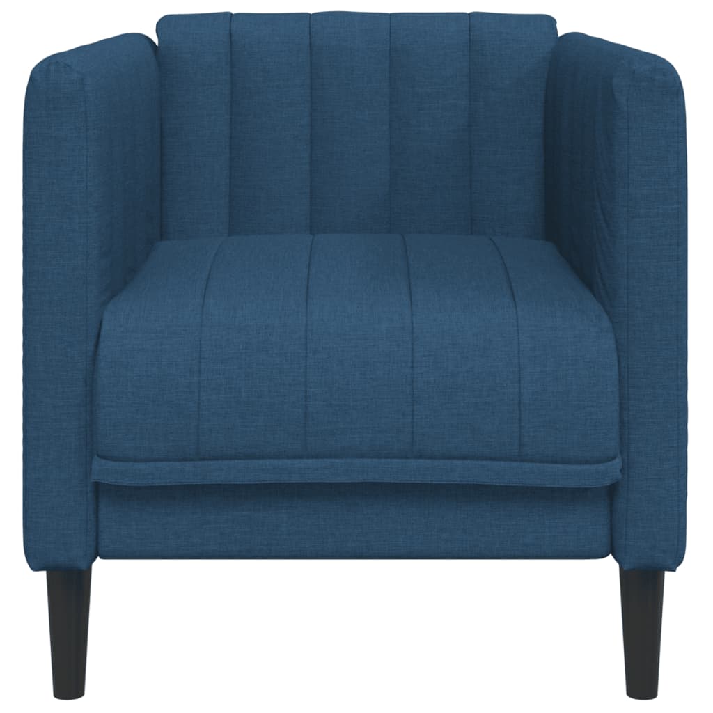 Blue fabric armchair