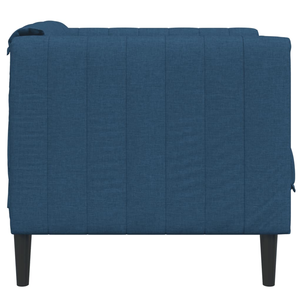 Blue fabric armchair