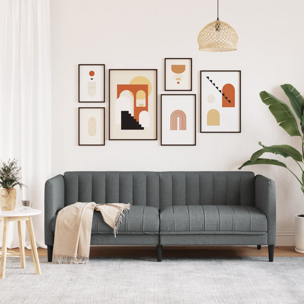 2-seater sofa in dark grey fabric