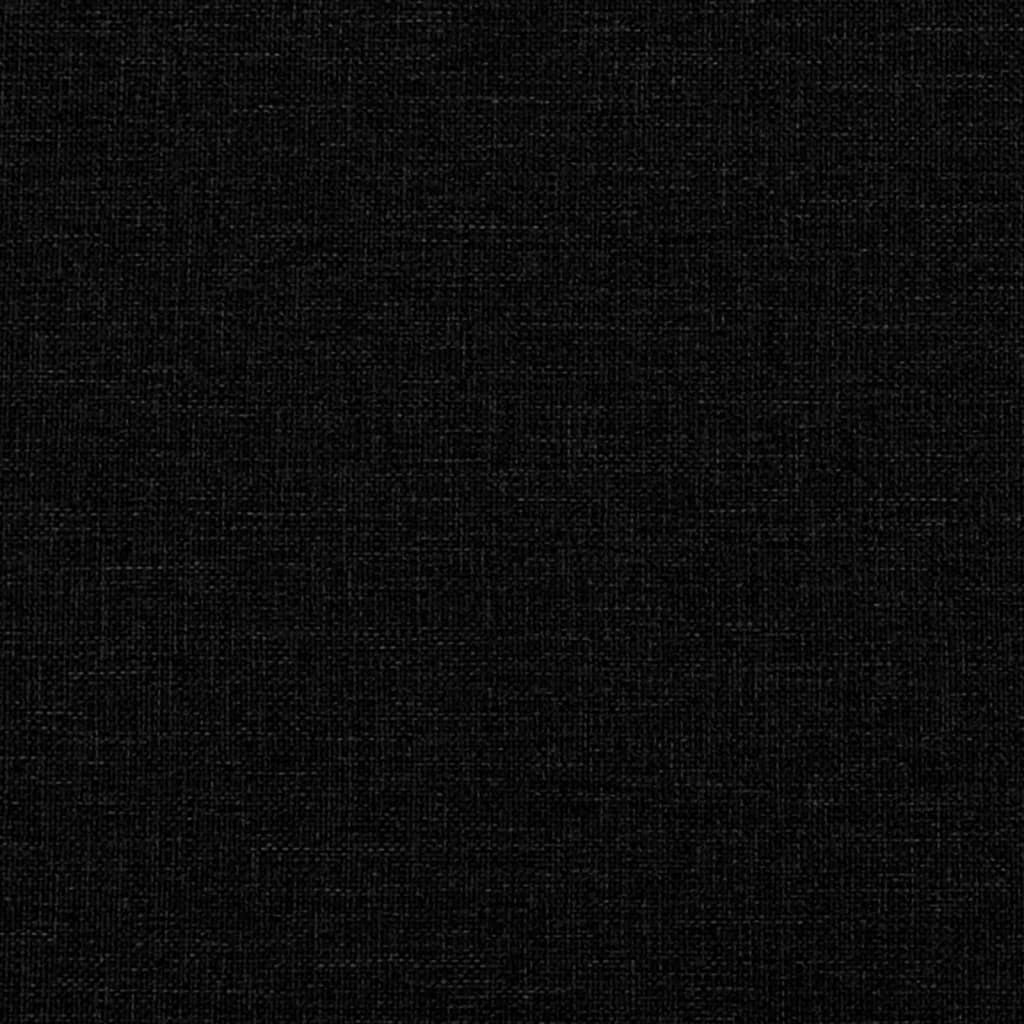 2 seater black fabric sofa