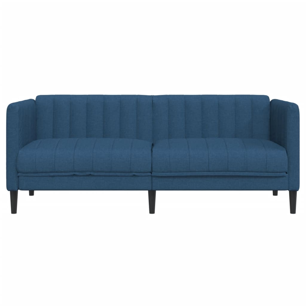 2 seater blue fabric sofa