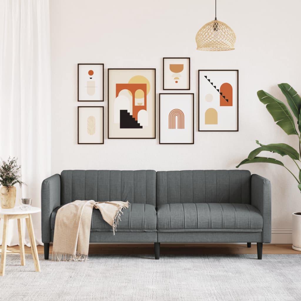 3-seater sofa in dark grey fabric