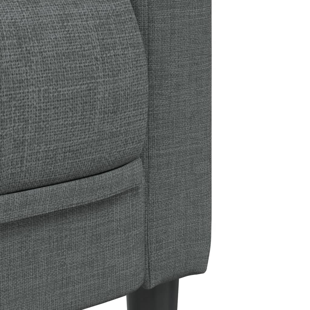 3-seater sofa in dark grey fabric