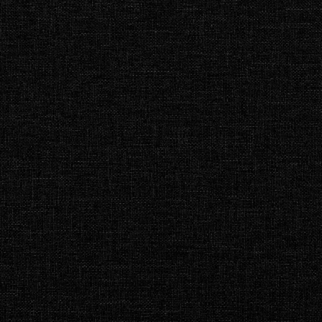 3 seater black fabric sofa