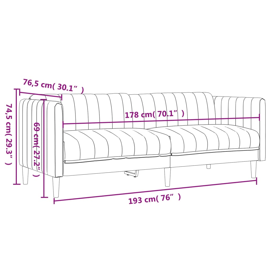 3-seater sofa in dark green fabric