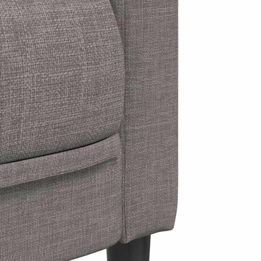 3-seater sofa in grey-brown fabric