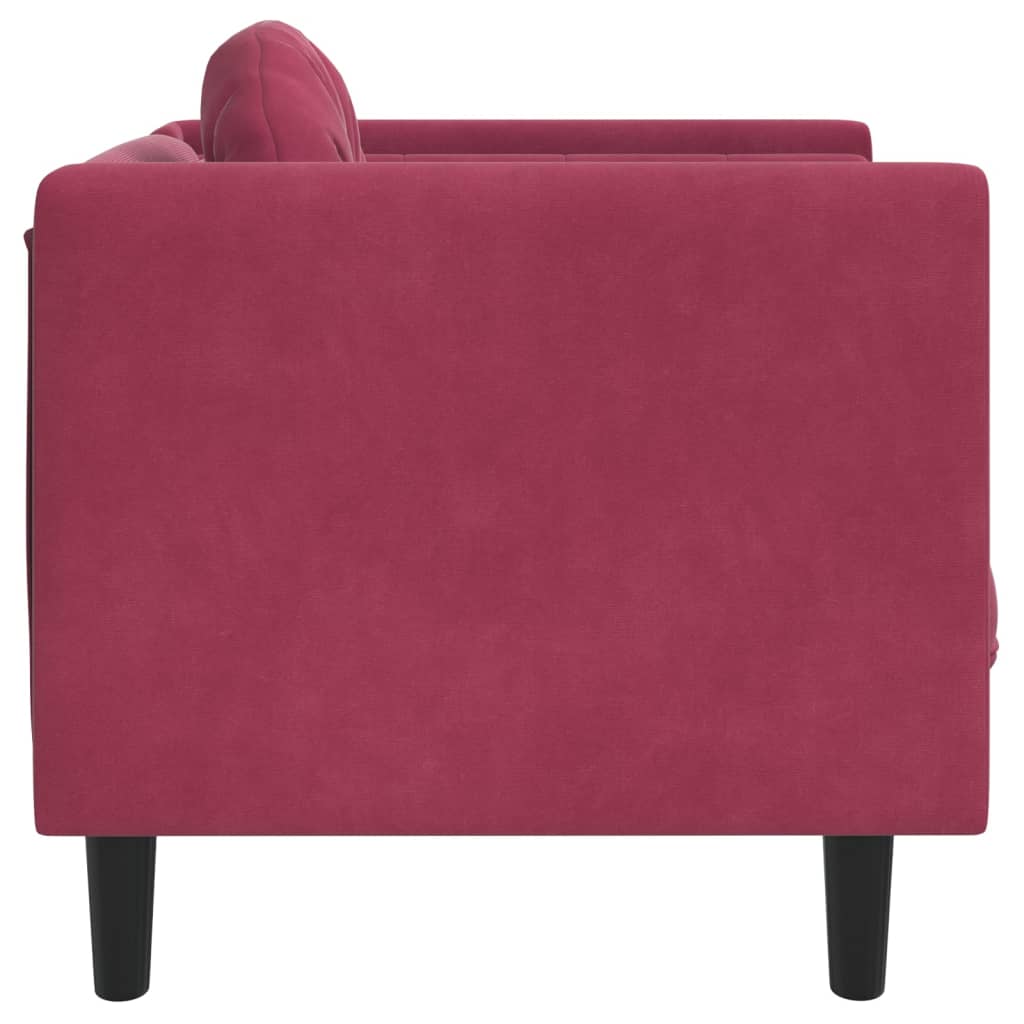 Armchair with red velvet cushion