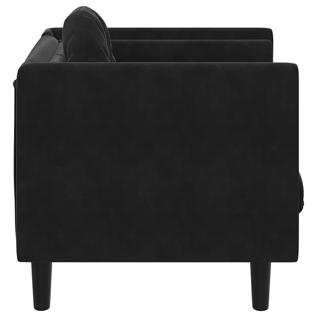 Poltrona com almofadão veludo preto
