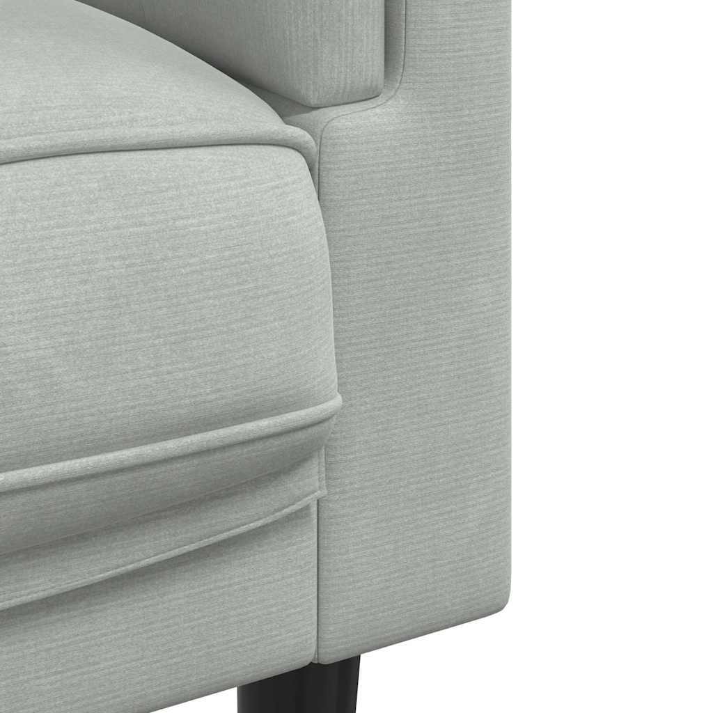 3-seater sofa with cushions in light grey velvet