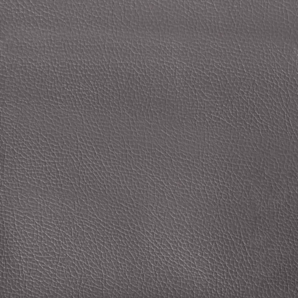 Sofá chesterfield couro artificial cinzento