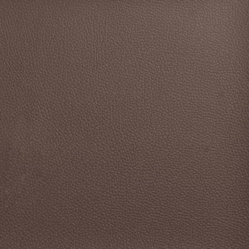 Sofá chesterfield 2 lugares couro artificial castanho