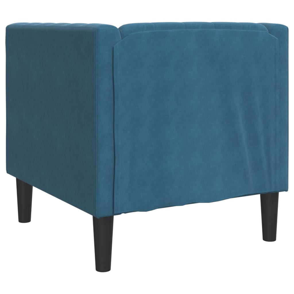 Sofá chesterfield veludo azul