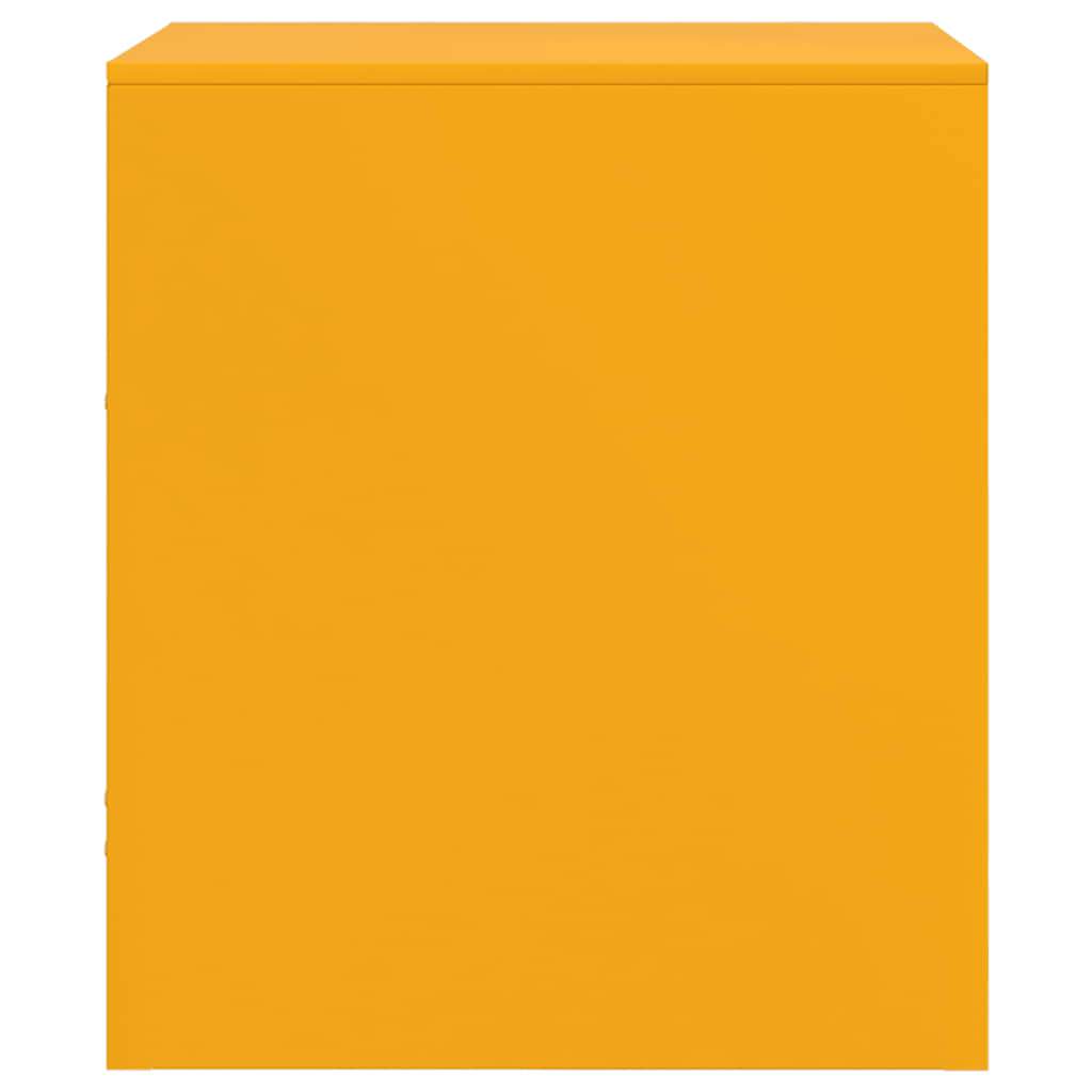 Bedside table 34.5x39x44 cm mustard yellow steel