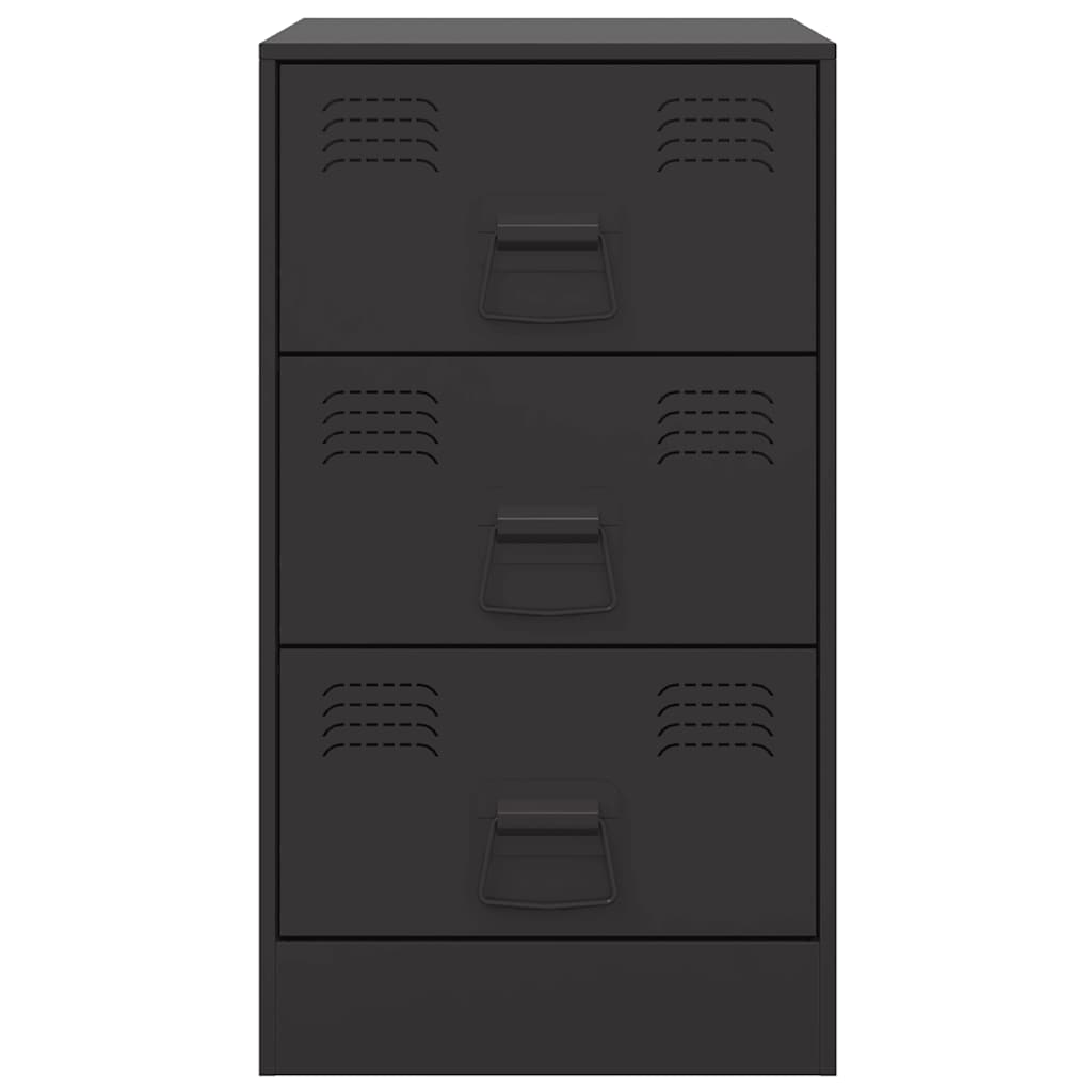 Mesa de cabeceira 34,5x39x62 cm aço preto