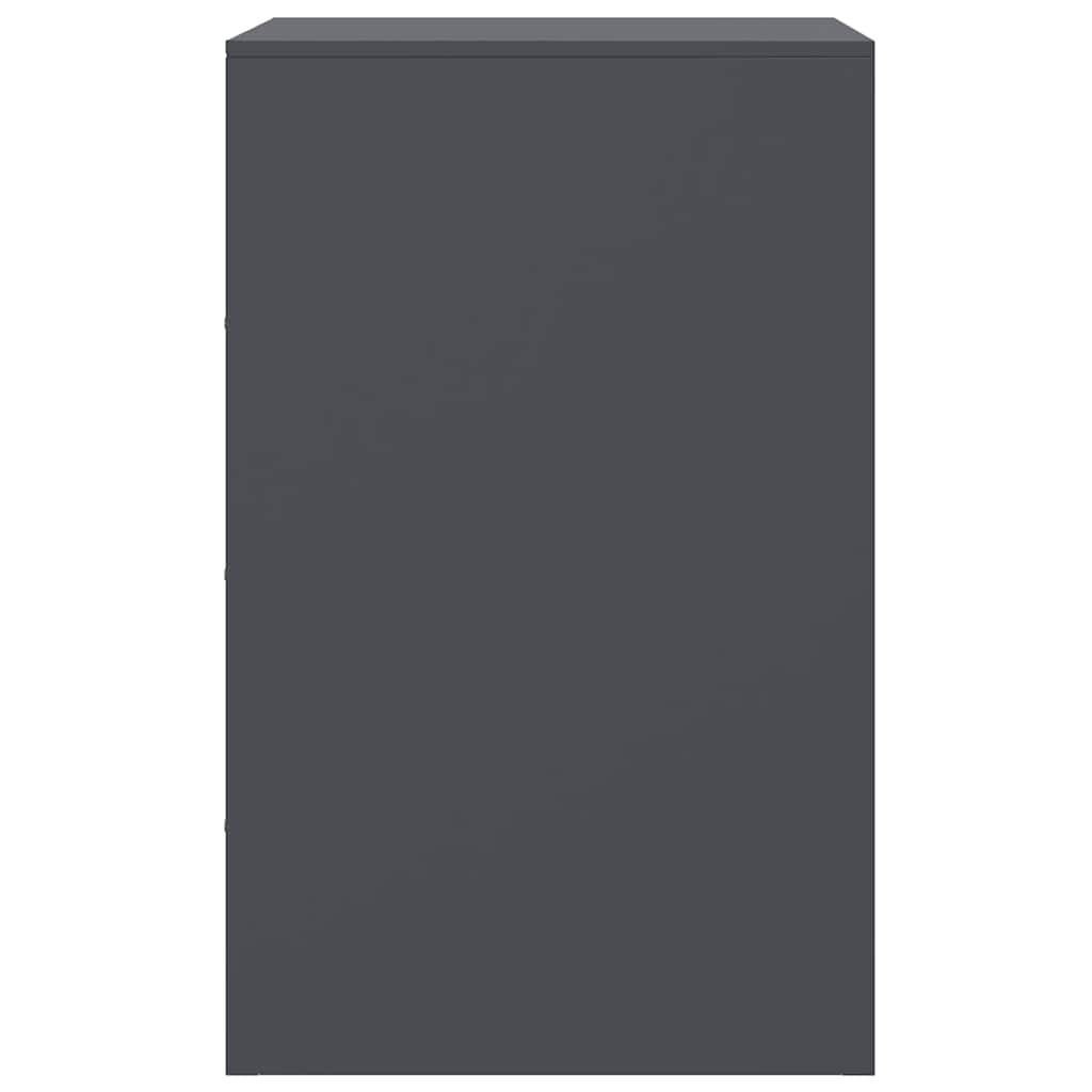 Bedside tables 2 pcs 34.5x39x62 cm anthracite steel