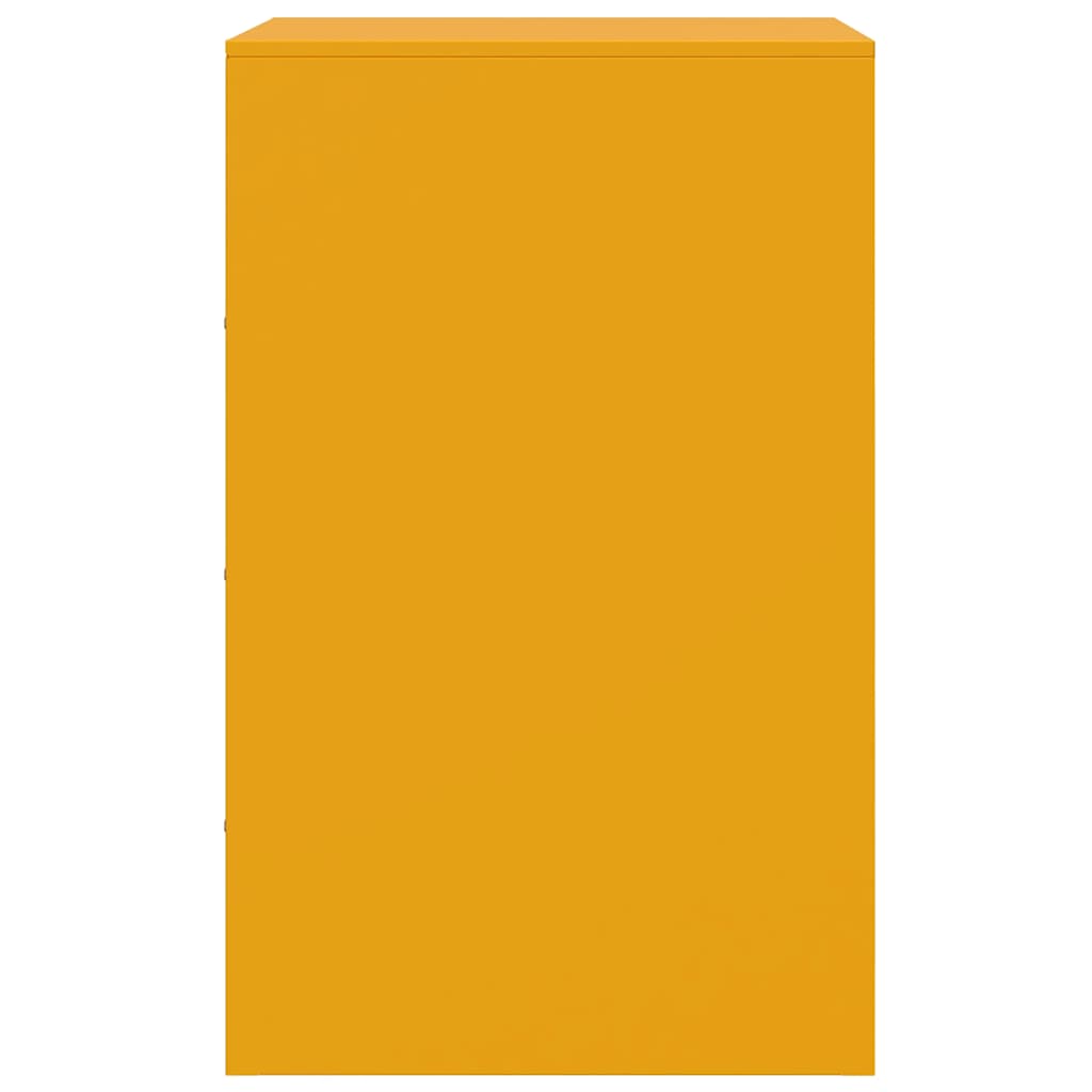 Bedside table 34.5x39x62 cm mustard yellow steel