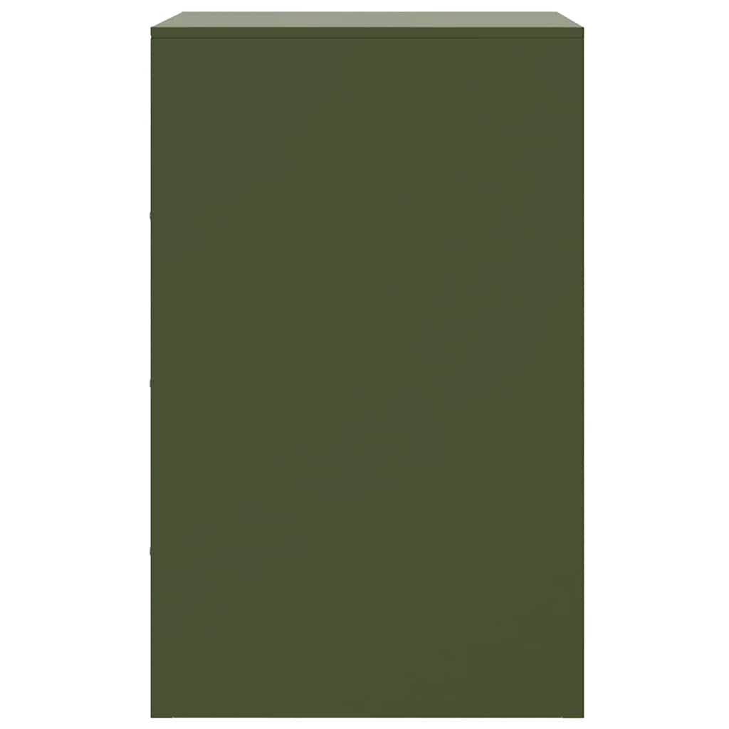 Bedside table 34.5x39x62 cm olive green steel