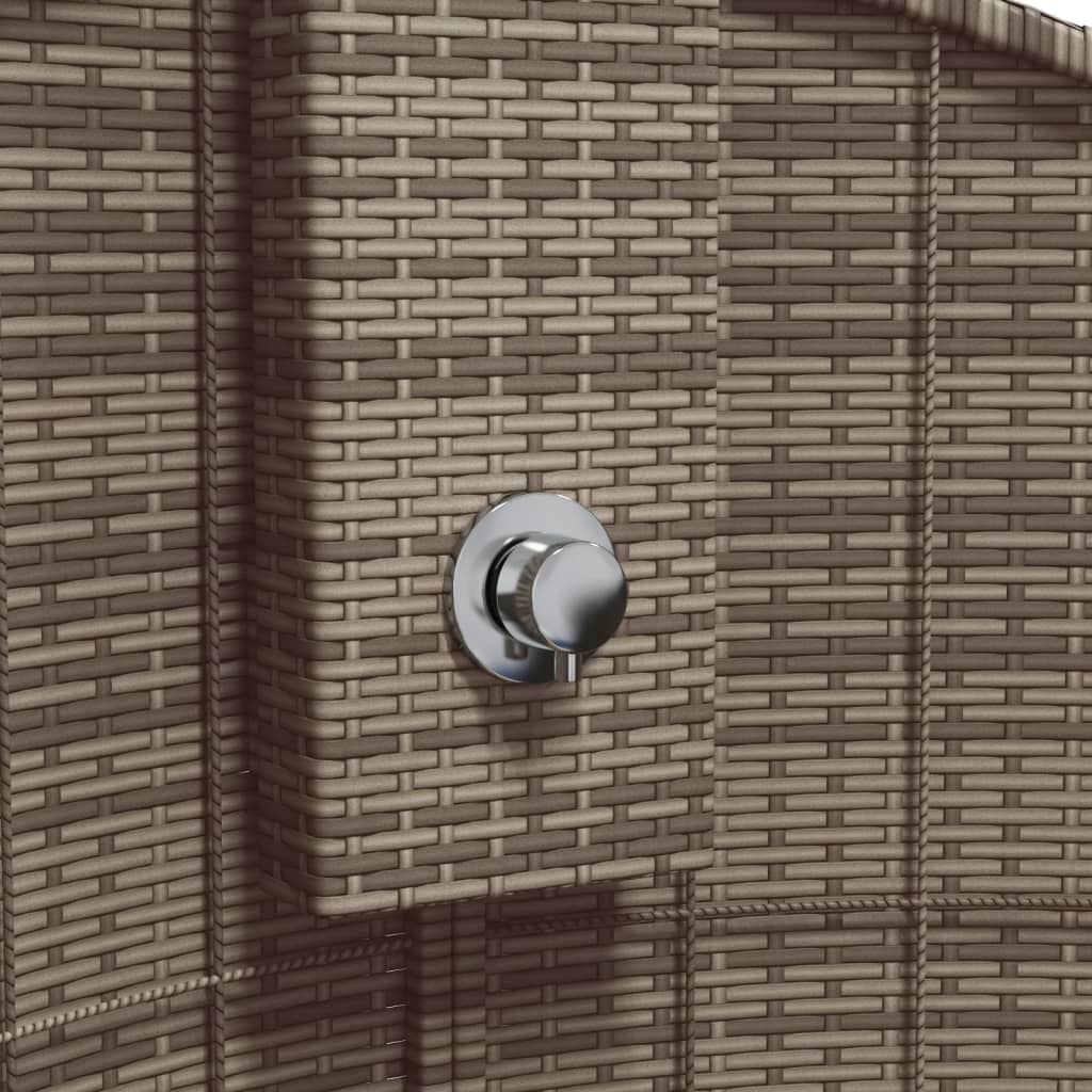 Outdoor shower 100x100x241.5 cm PE wicker/grey acacia wood
