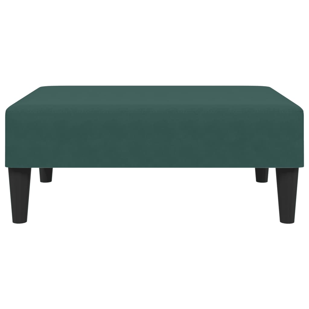 Sofá-cama 2 lugares c/ apoio de pés veludo verde-escuro