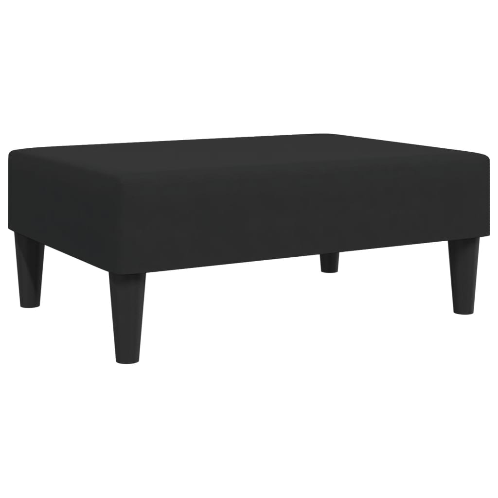Sofá-cama 2 lugares c/ apoio de pés veludo preto