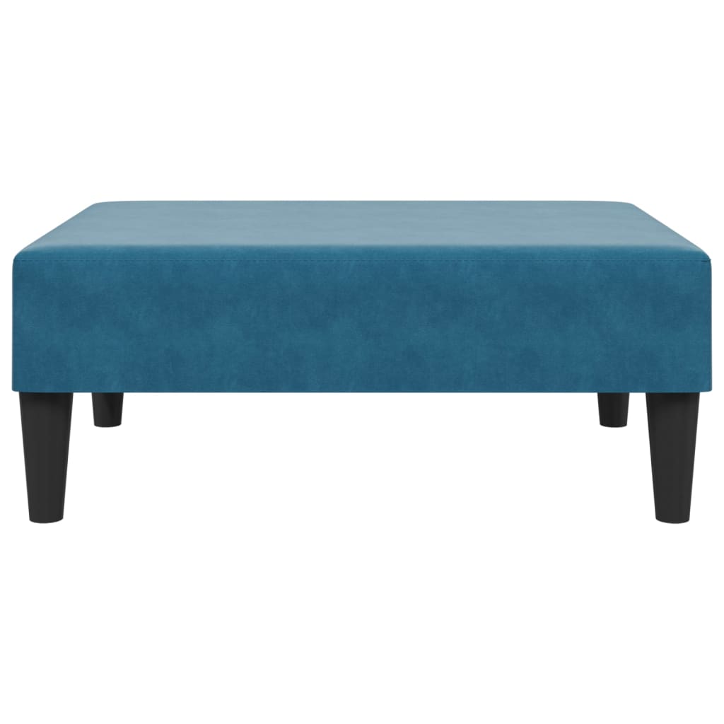 2 pcs conjunto de sofás com almofadas veludo azul