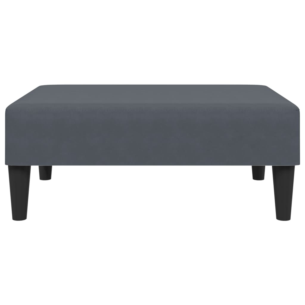 2 pcs conjunto de sofás com almofadas veludo cinzento-escuro