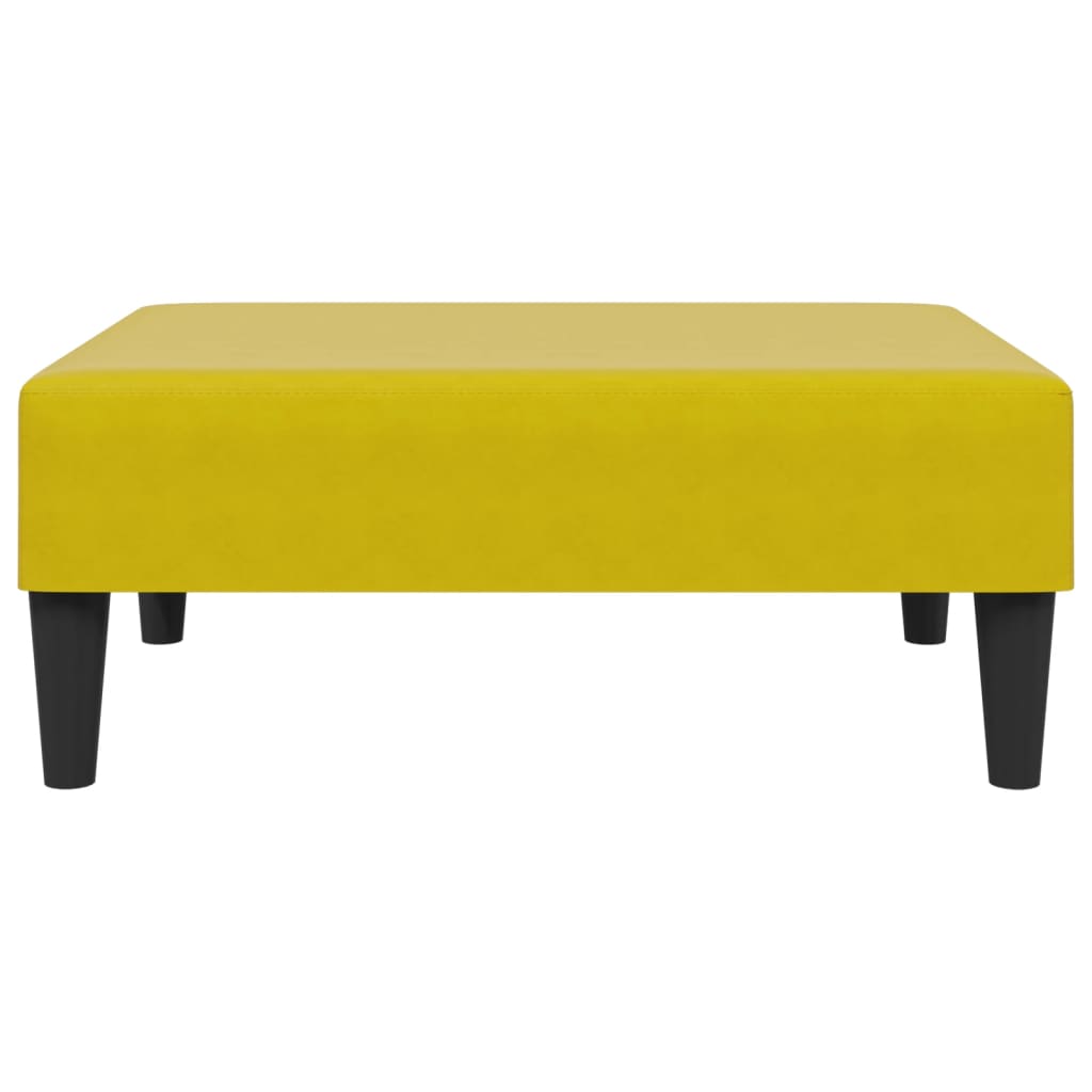 2 pcs conjunto de sofás com almofadas veludo amarelo