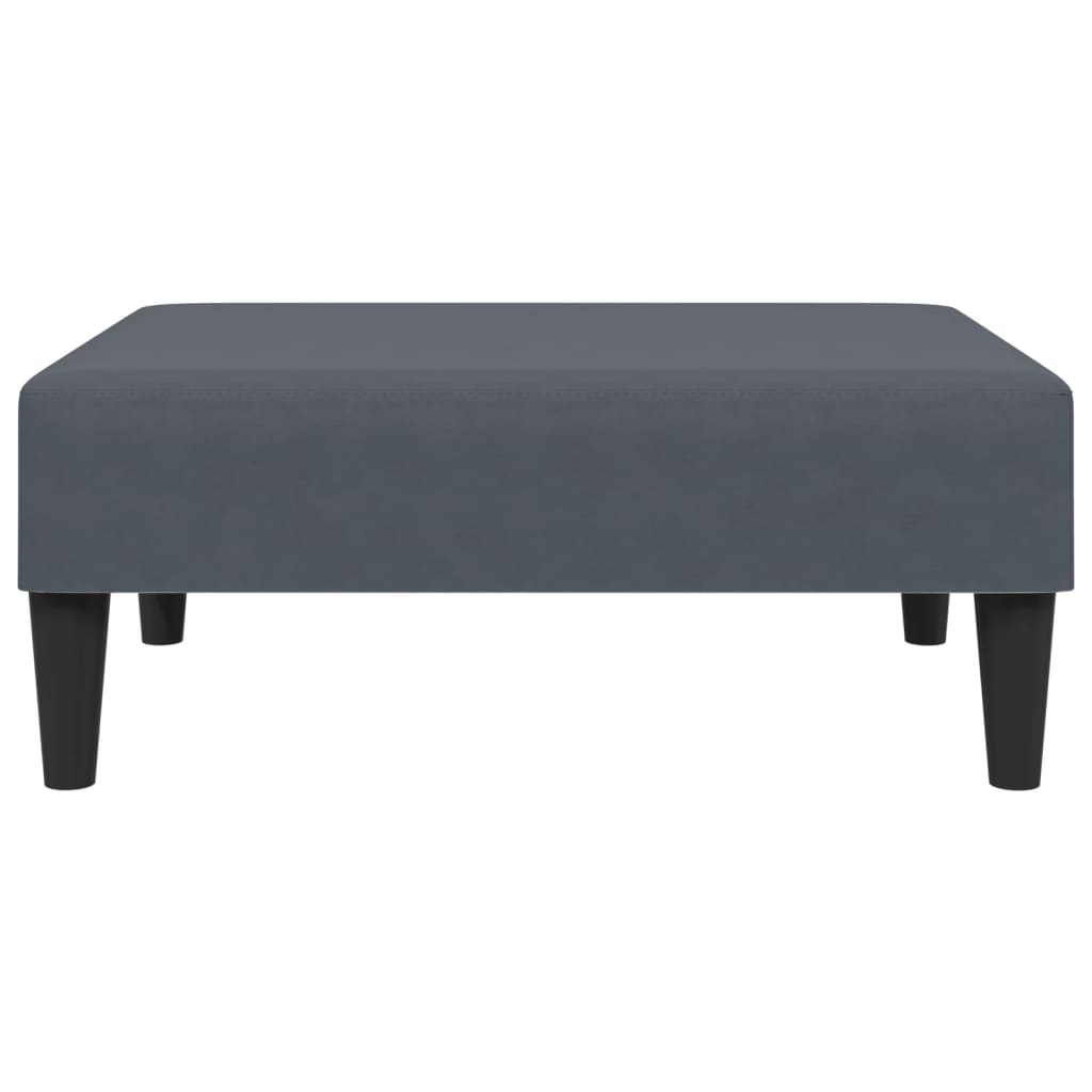 2 pcs conjunto de sofás com almofadas veludo cinzento-escuro