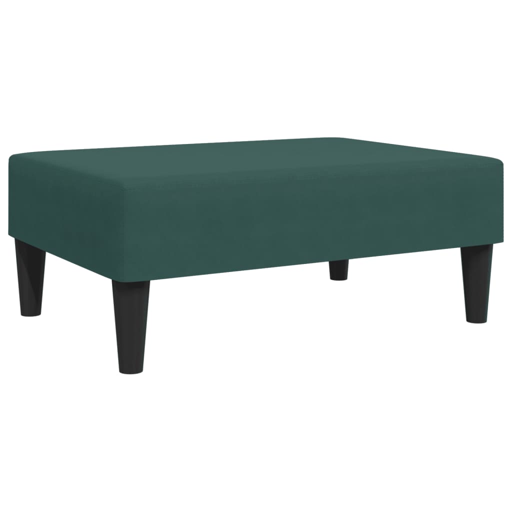 2 pcs conjunto de sofás com almofadas veludo verde-escuro