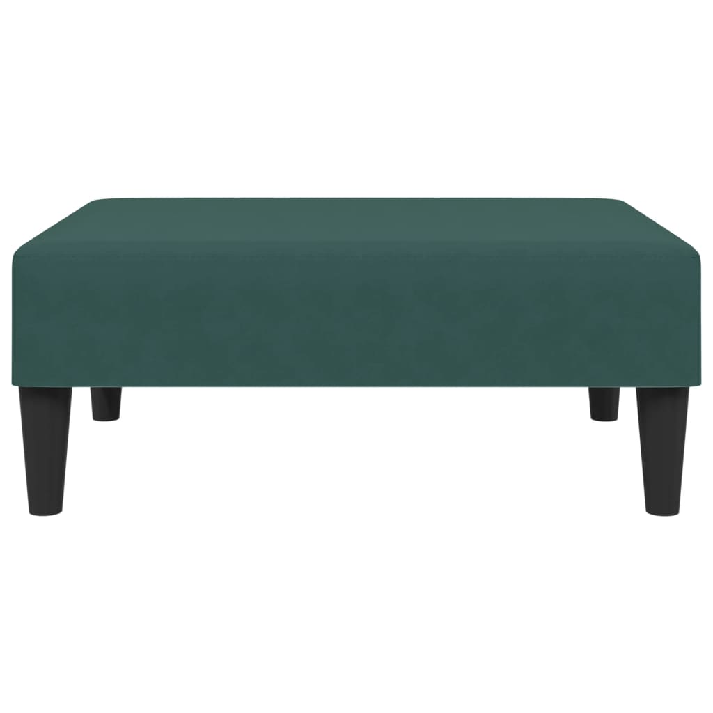 2 pcs conjunto de sofás com almofadas veludo verde-escuro