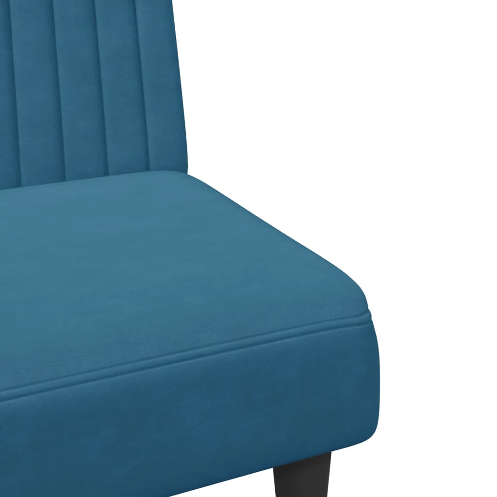 2 pcs conjunto de sofás veludo azul